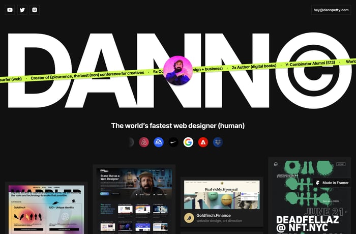 Dann Petty website preview