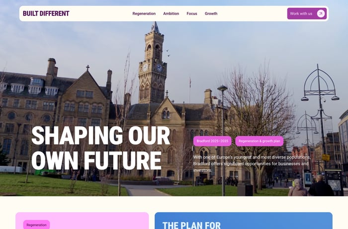Bradford website preview