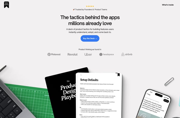 Product Design Playbook – Deck website preview