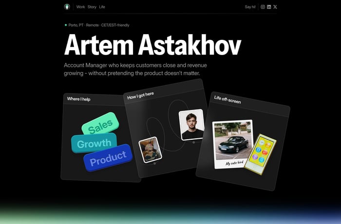 Artem Astakhov website preview