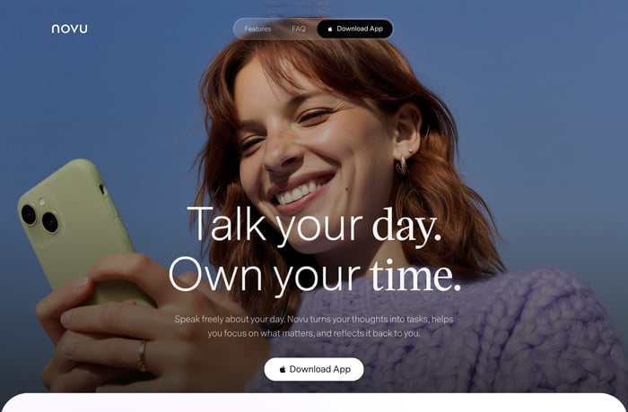 Novu website preview
