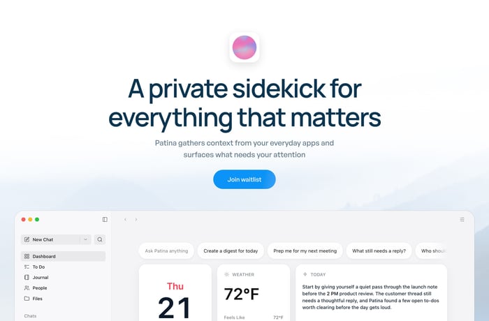 Patina website preview