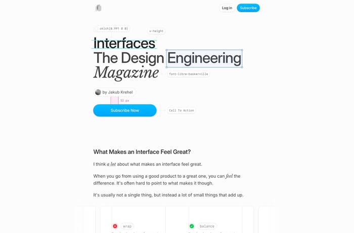 Interfaces Magazine website preview