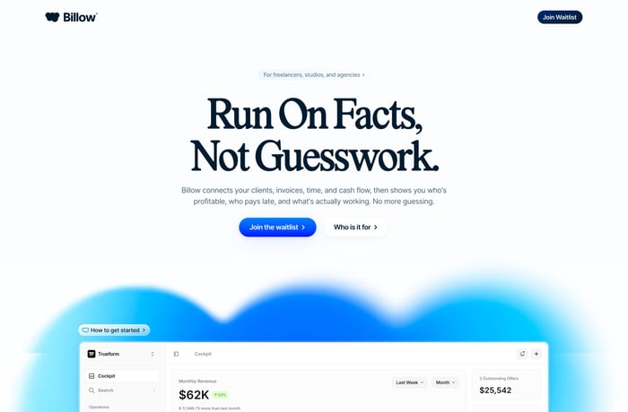 Billow website preview