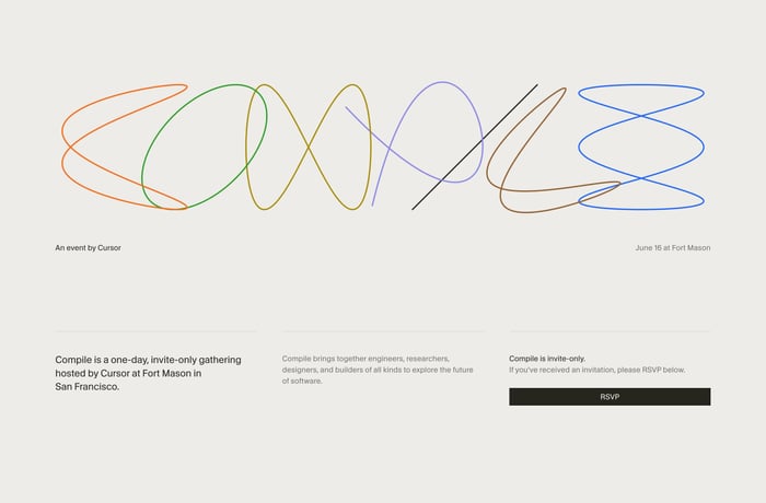 Cursor Compile website preview