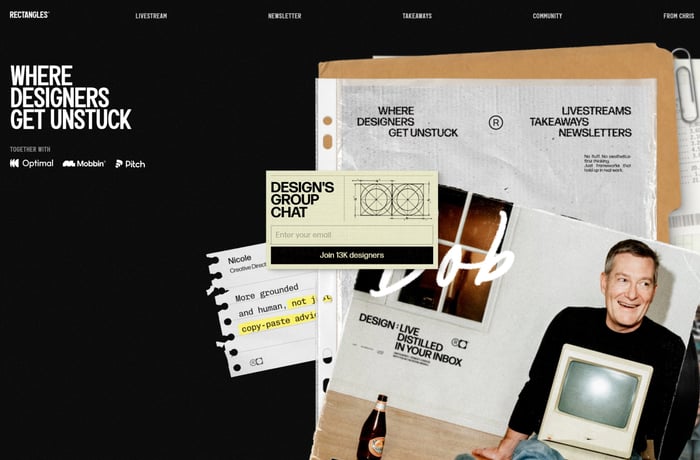 Rectangles.fm website preview