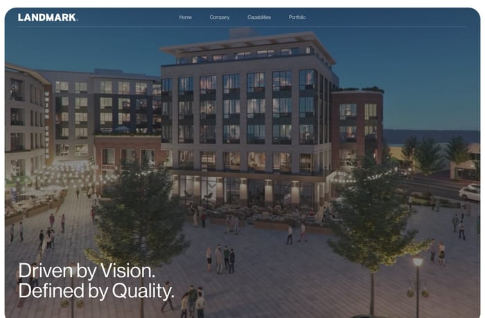 Landmark website preview