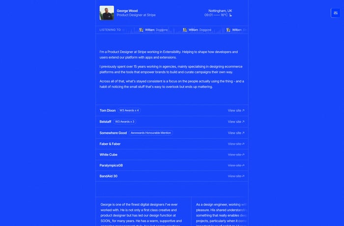 George Wood website preview
