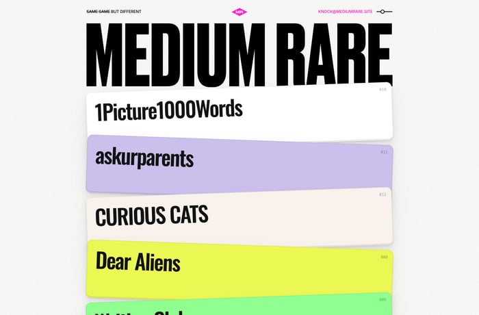 Medium Rare website preview
