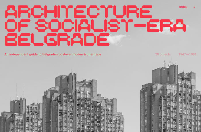 Architecture of Socialist-Era Belgrade website preview