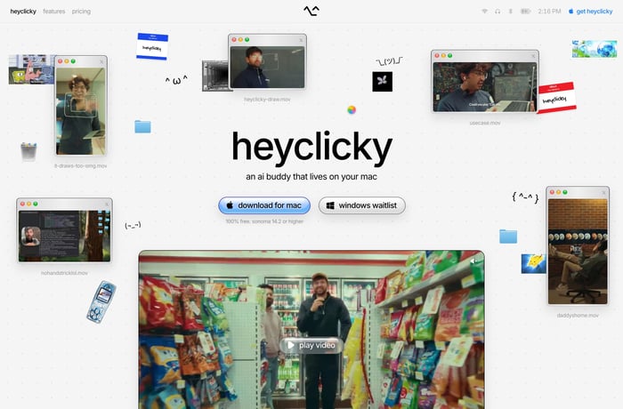 heyclicky website preview