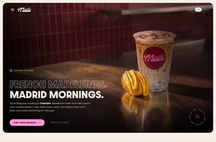 Madie website preview