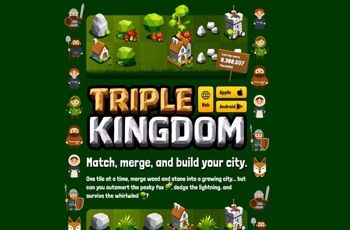 Triple Kingdom website preview