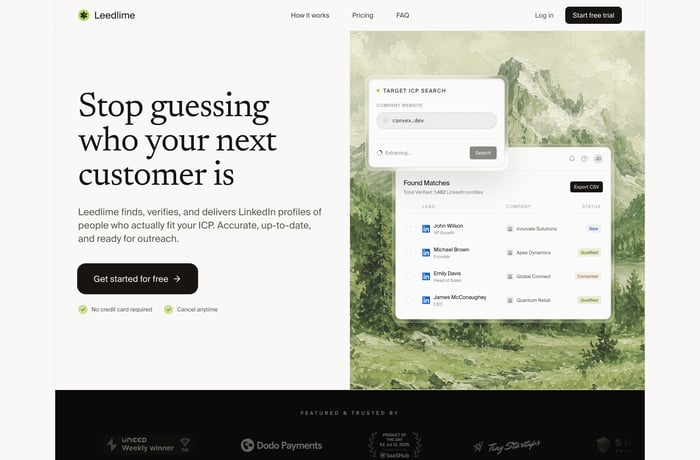Leedlime website preview