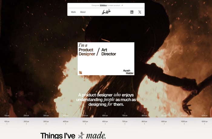 Ayush Halder Portfolio website preview