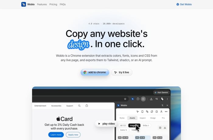 Woblo website preview