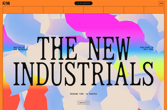 The New Industrials website preview