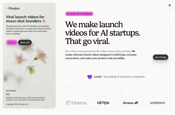 Flowjam website preview