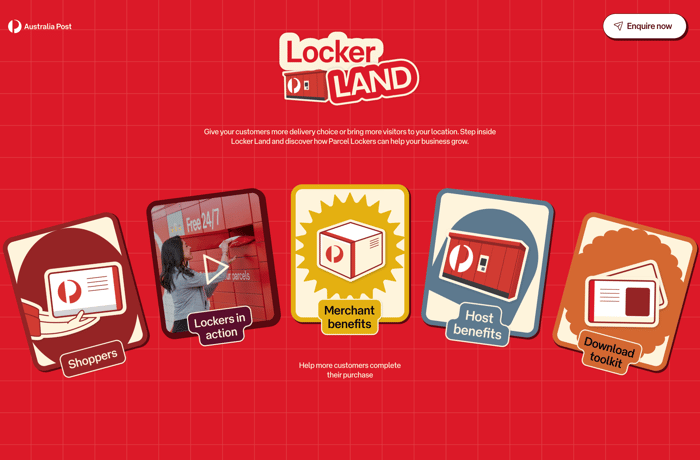 Locker Land website preview