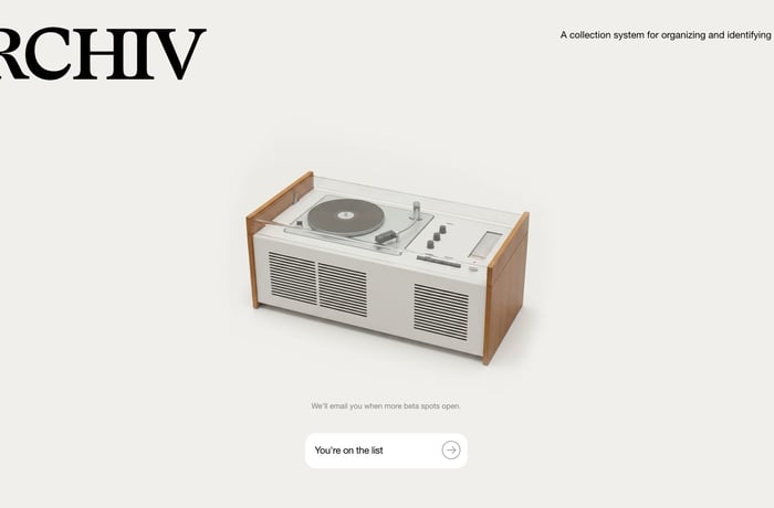 ARCHIV website preview