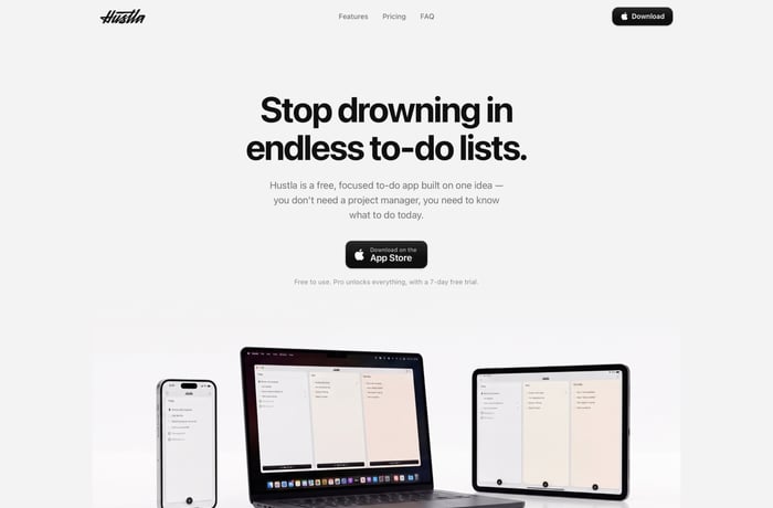 Hustla website preview
