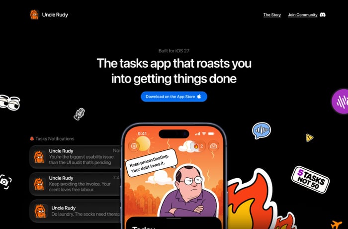 Uncle Rudy website preview