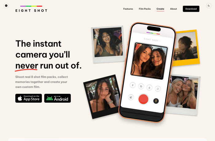 Eight Shot website preview