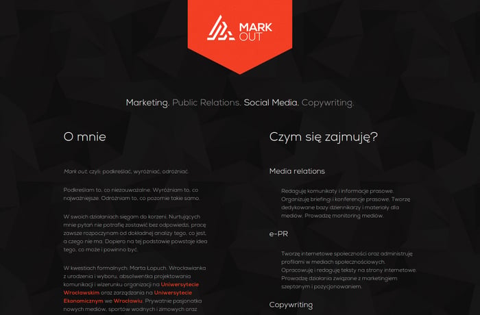Markout website preview