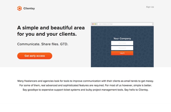 Clientsy website preview