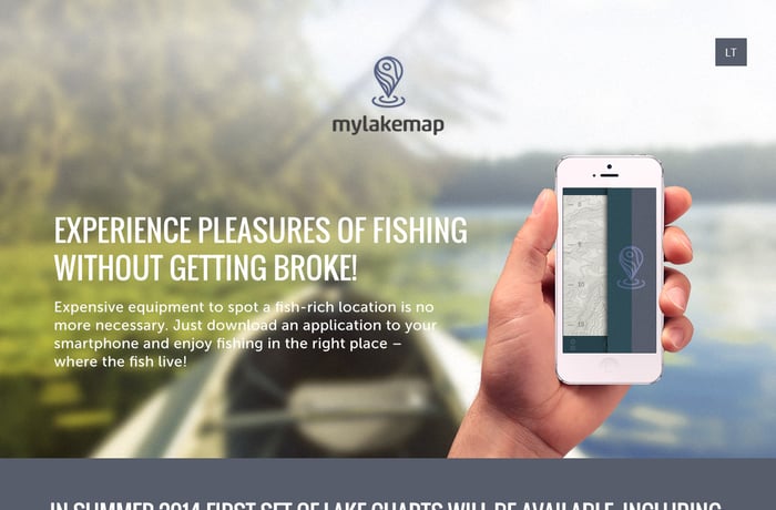 Mylakemap website preview