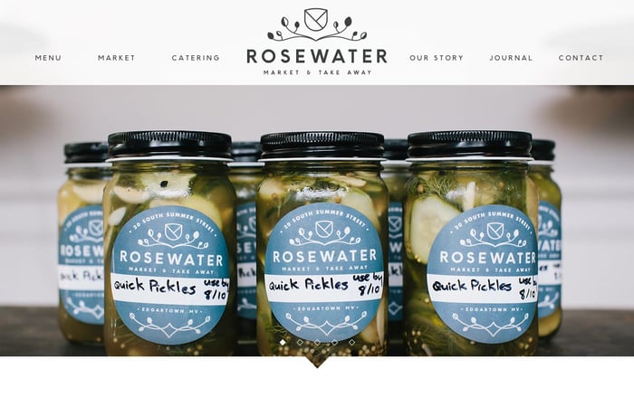 Rosewater Market & Take Away website preview