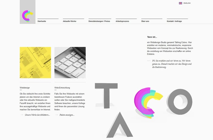 Talking Colors Web Design Studio website preview