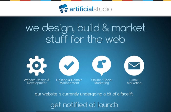 Artificial Studio website preview