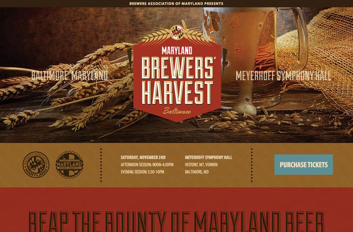 Maryland Brewers’ Harvest website preview