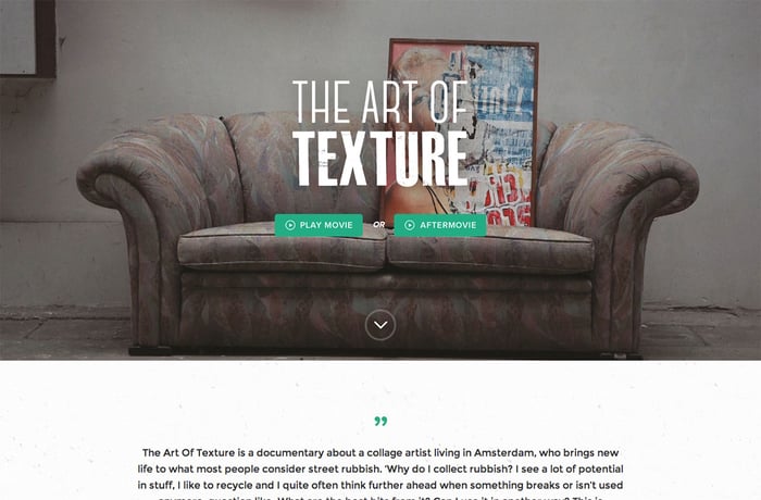 The Art Of Texture website preview