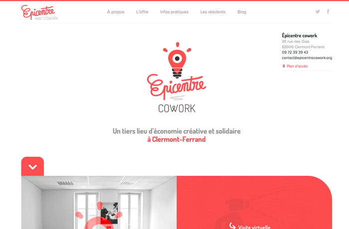 Epicentre Cowork website preview