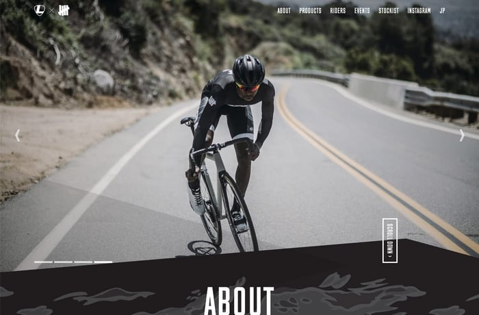 Leader Bikes x Undefeated racing team website preview
