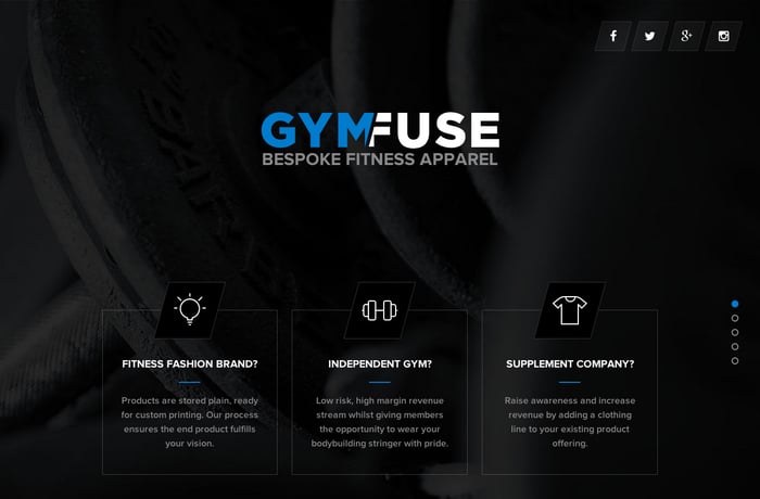 GymFuse website preview