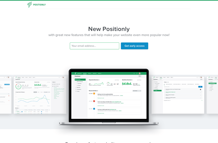 New Positionly website preview