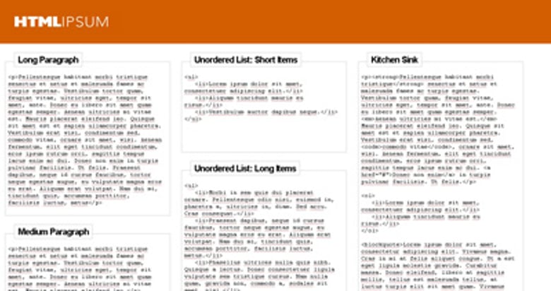 HTML-Ipsum Thumbnail Preview
