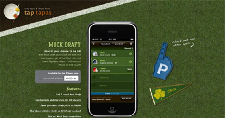 Mock Draft iPhone App Thumbnail Preview