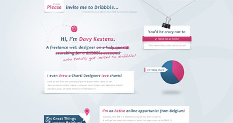 Please Invite Me To Dribbble… Thumbnail Preview