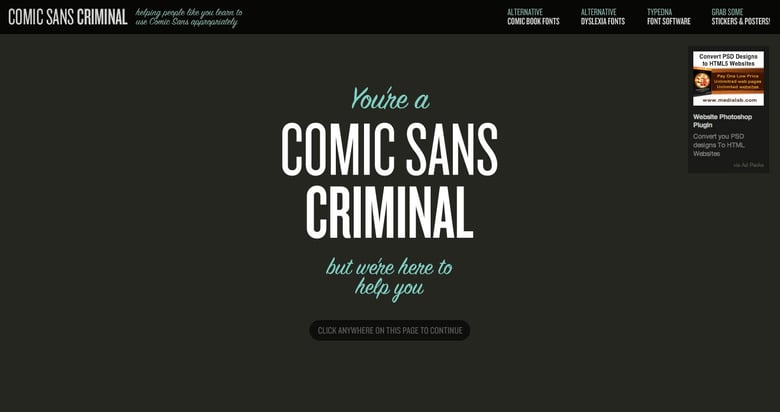 Comic Sans Criminal Thumbnail Preview