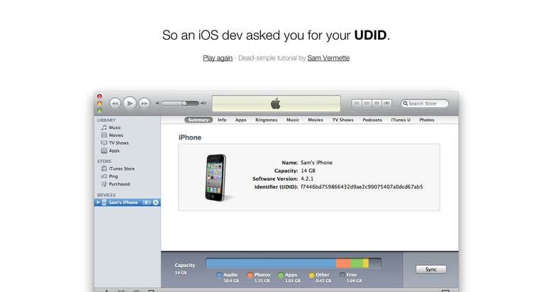 What’s my UDID? Thumbnail Preview