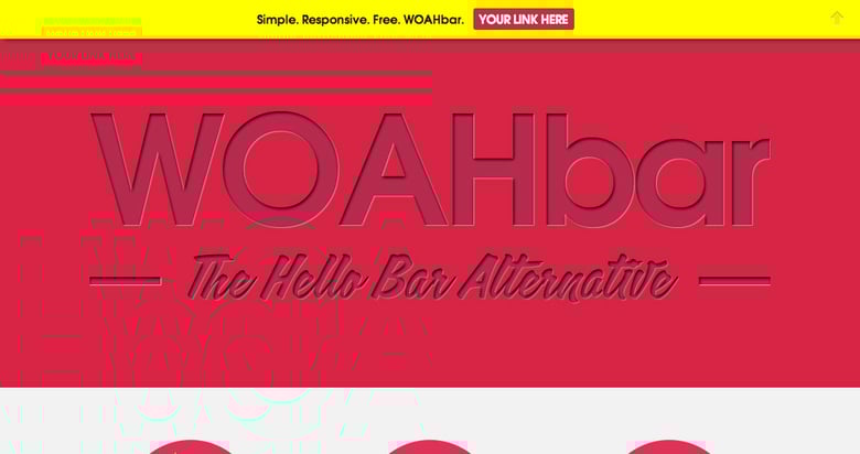 WOAHbar – the hellobar alternative Thumbnail Preview
