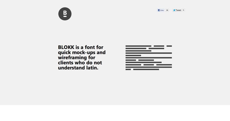 BLOKK font Thumbnail Preview