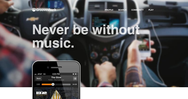 Grooveshark’s Mobile App Thumbnail Preview