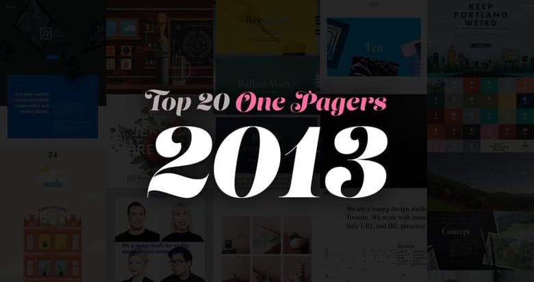The Top 20 One Pagers from 2013.