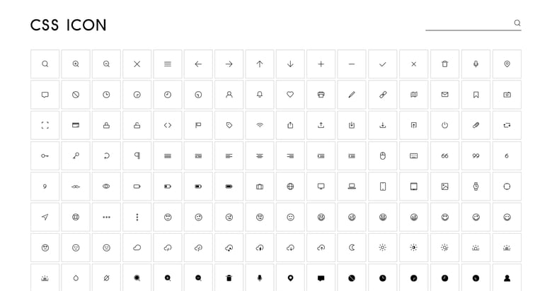 CSS Icon Thumbnail Preview