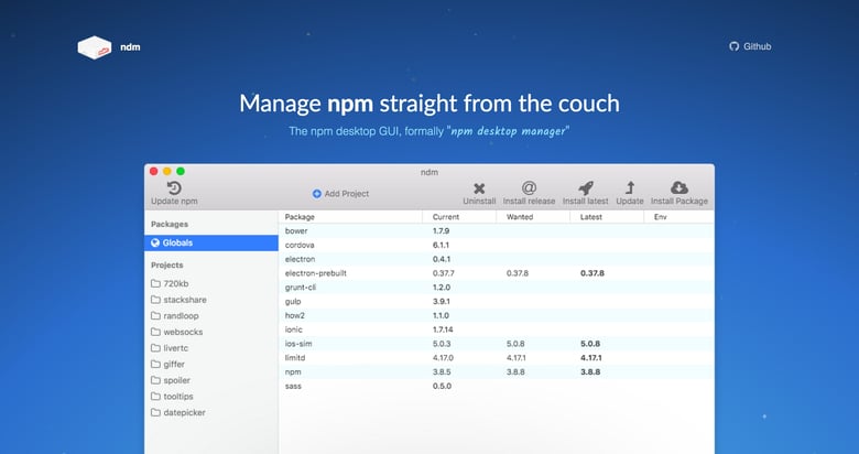 Npm Desktop Manager Thumbnail Preview